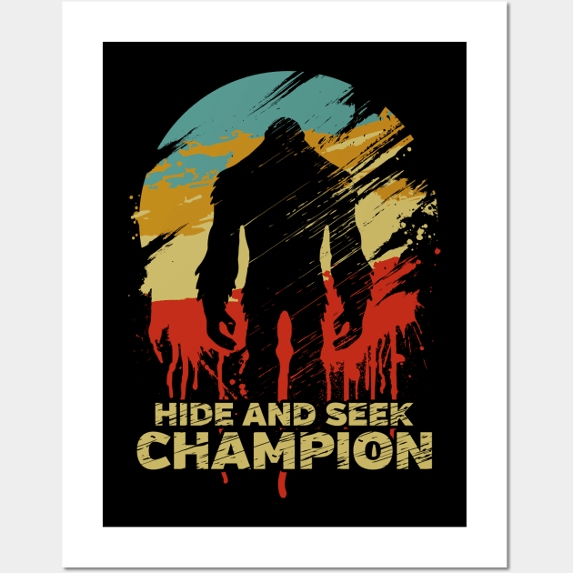 Bigfoot Hide And Seek Champion Wall Art by RadStar